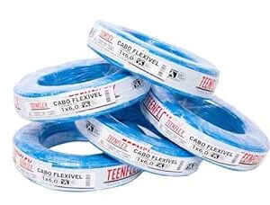 Fio Eletrico Cabo Flexivel 6mm 100 Metros. (Azul)