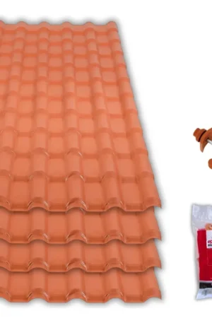 Kit 10 Telha Nortelit Pvc Plan 2.41x0.88 + 3 Kit Fixação